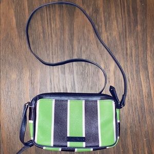 Vera Bradley Lucky Stripe Faux Leather Crossbody